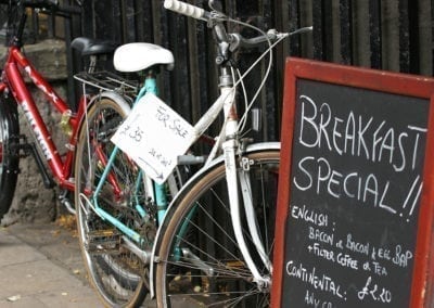 English Breakfast special on a Bike Tour