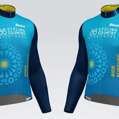 Long Sleeve light thermal Santini cycling jersey