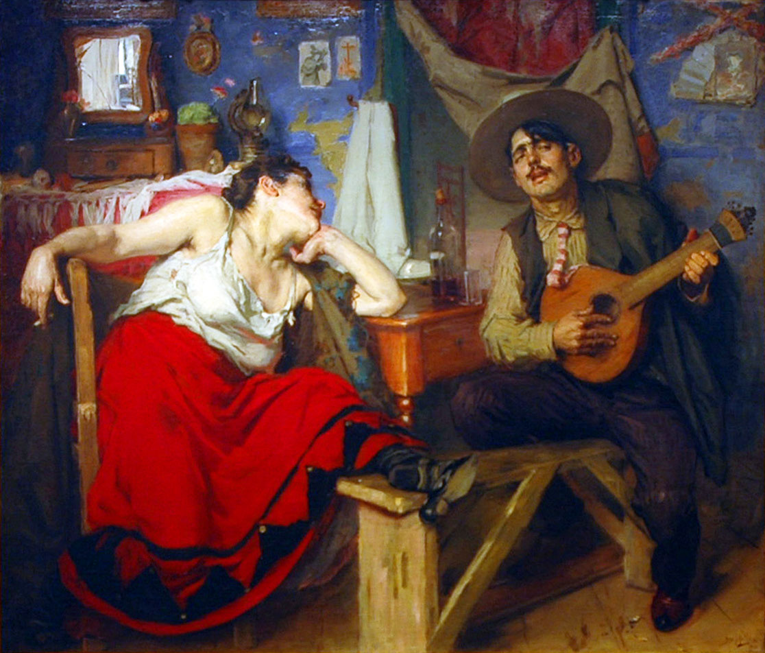 Portugal's Fado Music in Lisbon, Painting by Jose Malhoa