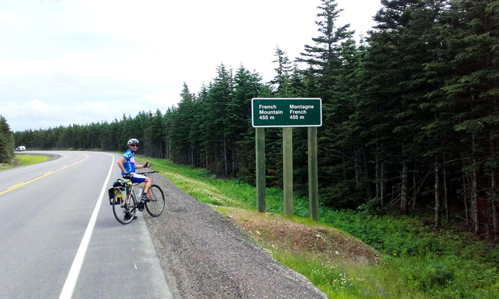 French Mountain, Cycling Canada's famous cabot trail