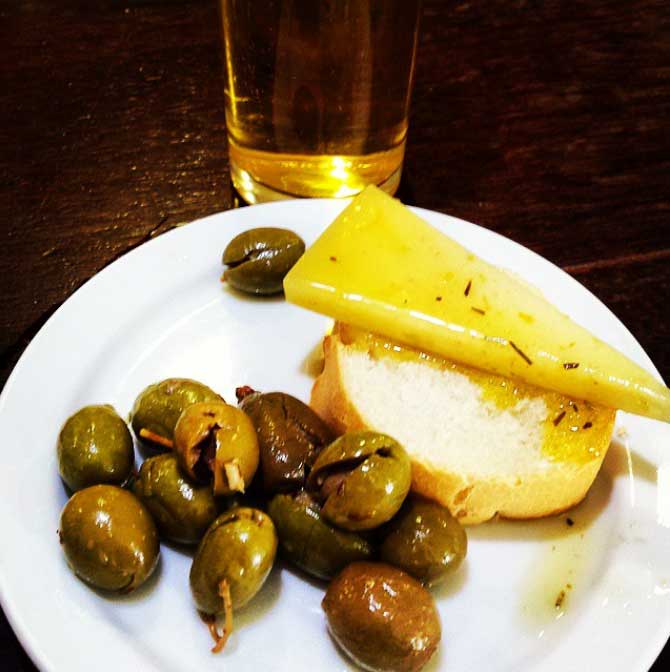 Olives eaten in Spain