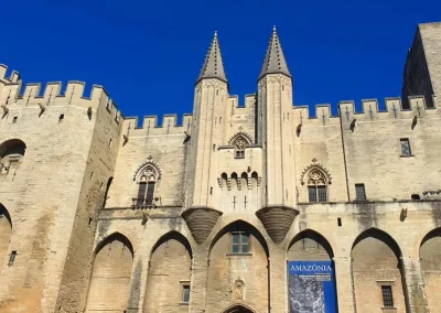 Cycling to the medieval city, Avignon, Provence, France
