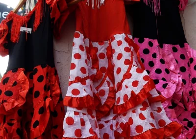 Typical flamenco and feria dress in Sevilla, Spain